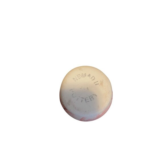 Vintage Nemadji Pottery Small Handcrafted Swirl Vase Marbled Art Vase - Picture 5 of 8